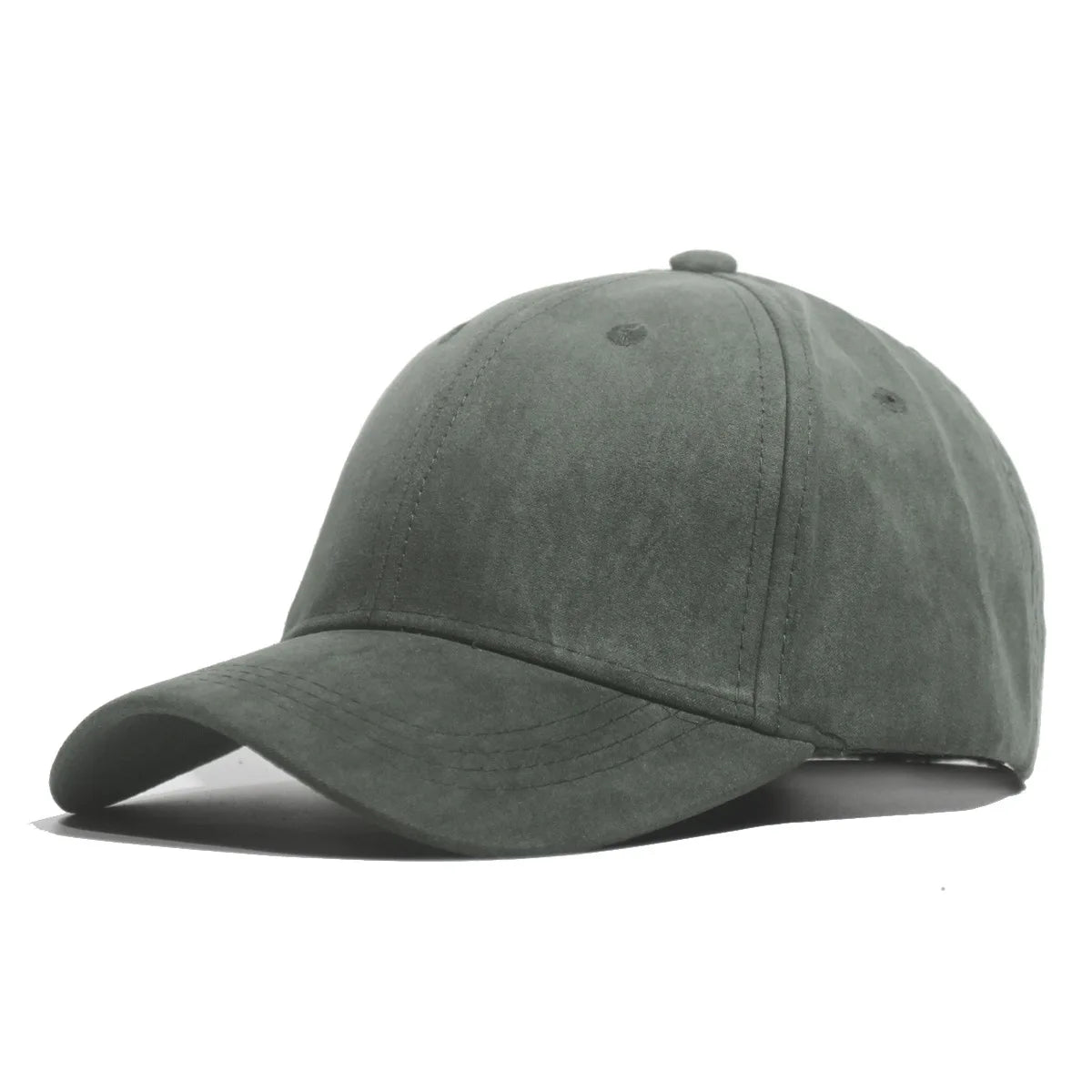 High-Quality Solid Suede Snapback Baseball Caps for Men and Women in Yellow, Green, and Khaki